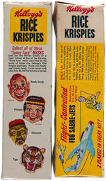 HOWDY DOODY KELLOGG'S RICE KRISPIES CEREAL BOX PAIR.