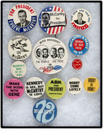 EUGENE McCARTHY AND ANTI-ROBERT KENNEDY GROUP OF 14 BUTTONS.