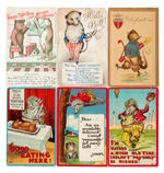 THEODORE ROOSEVELT BEAR & WILLIAM TAFT POSSUM LOT OF 11 POST CARDS 1909-1911.