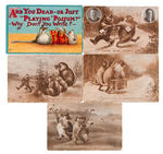 THEODORE ROOSEVELT BEAR & WILLIAM TAFT POSSUM LOT OF 11 POST CARDS 1909-1911.