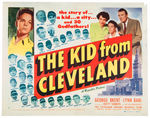 "THE KID FROM CLEVELAND" HALF-SHEET MOVIE POSTER.