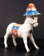 "LBJ FOR THE USA" PLASTIC DONKEY BANK.