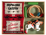 "HOPALONG CASSIDY LASSO GAME."