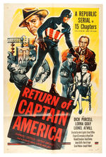 "RETURN OF CAPTAIN AMERICA" SERIAL MOVIE POSTER.