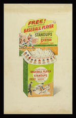 BASEBALL STAND-UPS ORIGINAL ART PROTOTYPE FOR PREMIUM DISPLAY STAND.