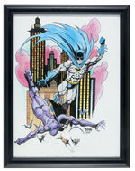 BATMAN & CATWOMAN ORIGINAL FRAMED TIMOTHY VIGIL SPECIALTY ART.