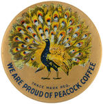 “WE ARE PROUD OF PEACOCK COFFEE” MIRROR.