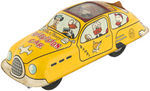 "WALT DISNEY'S TELEVISION CAR" BOXED MARX FRICTION TOY WITH MICKEY MOUSE, DONALD DUCK & GOOFY.