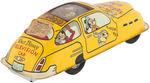 "WALT DISNEY'S TELEVISION CAR" BOXED MARX FRICTION TOY WITH MICKEY MOUSE, DONALD DUCK & GOOFY.