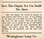 SKIPPY - WESTINGHOUSE MAZDA LAMPS LARGE ADVERTISING STANDEE.