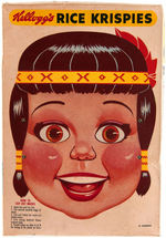 HOWDY DOODY RICE KRISPIES CEREAL BOX WITH PRINCESS MASK.