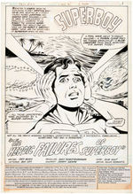"SUPERBOY" #22 ORIGINAL KURT SCHAFFENBERGER COMIC PAGE ART.