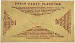 LINCOLN & JOHNSON CANCELLED 1864 CAMPAIGN ENVELOPE WITH EXTENSIVE TEXT ON REVERSE.