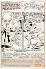"SUPERBOY" #16 ORIGINAL KURT SCHAFFENBERGER COMIC PAGE ART.