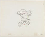 "SNOW WHITE AND THE SEVEN DWARFS" ORIGINAL GRUMPY PRODUCTION DRAWING TRIO.