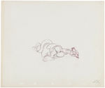 "SNOW WHITE AND THE SEVEN DWARFS" ORIGINAL GRUMPY PRODUCTION DRAWING TRIO.