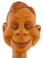 HOWDY DOODY VELMA DAWSON ORIGINAL HEAD CASTING WITH SIGNED CONTRACT/PROVENANCE DISPLAY.