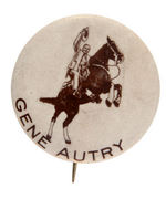 "GENE AUTRY" RARE 1940s BUTTON FROM HAKE BOOK.