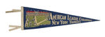 "AMERICAN LEAGUE CHAMPIONS/NEW YORK YANKEES" FELT PENNANT.