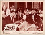 PENNY SINGLETON "BLONDIE'S LUCKY DAY" SIGNED LOBBY CARD LOT.