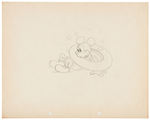 MICKEY’S SERVICE STATION PRODUCTION DRAWING PAIR FEATURING MICKEY MOUSE.