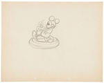 MICKEY’S SERVICE STATION PRODUCTION DRAWING PAIR FEATURING MICKEY MOUSE.