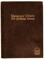 “PARAMOUNT 15TH BIRTHDAY GROUP” HIGH QUALITY SOFT COVER VARIETY EXHIBITOR BOOK.