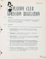 “THE PLAYBOY CLUB ROOM DIRECTOR’S MANUAL”  BINDER.