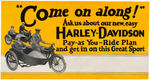 "HARLEY-DAVIDSON" 1924 ADVERTISING SIGN.