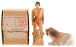 "TARZAN" & "NUMA THE LION" PREMIUM PLASTER STATUE PAIR.