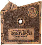 "PILLSBURY'S FARINA PRESENTS THE 3 STOOGES MOVING PICTURE MACHINE" 1937 PREMIUM.