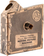 "PILLSBURY'S FARINA PRESENTS THE 3 STOOGES MOVING PICTURE MACHINE" 1937 PREMIUM.