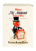 "HEINZ MR. ARISTOCRAT TOMATO MAN/TALKING ALARM CLOCK" BOXED.