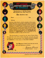 "THE JUNIOR JUSTICE SOCIETY OF AMERICA" COMPLETE 1942 CLUB KIT WITH BADGE.