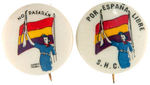 SPANISH CIVIL WAR FOUR RARE BUTTONS INCLUDING "NO PASARAN."