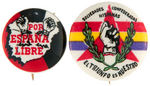 SPANISH CIVIL WAR FOUR RARE BUTTONS INCLUDING "NO PASARAN."