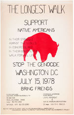 AMERICAN INDIAN RIGHTS POSTER PAIR 1970 SOCIALIST WORKERS & 1978 LONGEST WALK S.F. TO D.C. POSTER.