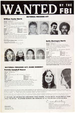 “PATRICIA CAMPBELL HEARST/WANTED BY THE FBI” 1975 MAILER FLYERS 475/475A/475AA.