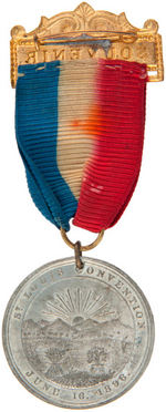 McKINLEY PAIR OF 1896 CONVENTION MEDALS.