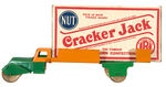 “CRACKER JACK” 1920S BOX ON 1930S PREMIUM TIN  TOY TRUCK.