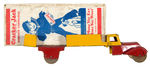 “CRACKER JACK” UNOPENED BOX ON PREMIUM TIN TOY TRUCK.