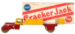 “CRACKER JACK” UNOPENED BOX ON PREMIUM TIN TOY TRUCK.