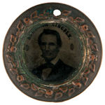 LINCOLN DOUGHNUT FERROTYPE DeWITT 1860-87A WITH PORTRAIT #3.