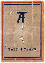 TAFT SYMOBILIC BRASS PIN SPELLING OUT HIS LAST NAME PLUS VERY RARE EXPLANATORY BOOKLET.