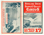 "RINGLING BROS. BARNUM & BAILEY CIRCUS PRESSBOOKS/COURIERS/HUMAN PROJECTILE FOLDER.