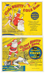 "RINGLING BROS. AND BARNUM & BAILEY/CLYDE BEATTY-COLE BROS. CHRISTMAS CARD LOT.