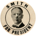 “SMITH FOR PRESIDENT” LARGE UNLISTED PORTRAIT BUTTON.