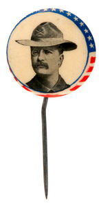 THEODORE ROOSEVELT IN ROUGH RIDER UNIFORM STICKPIN.