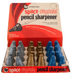 “MERCURY VII SPACE CAPSULE” PENCIL SHARPENERS FULL DISPLAY BOX.