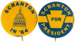 BILL SCRANTON 1964 GROUP OF SCARCE PRESIDENTIAL HOPEFUL BUTTONS.